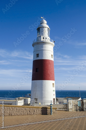 Europa Point Lighthouse (Trinity Lighthouse or Victoria Tower). British Overseas Territory of Gibraltar.