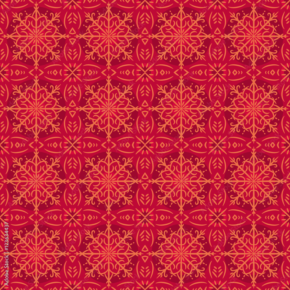 Red christmas background with seamless pattern. Ideal for printi Red christmas background with seamless pattern. Ideal for printi