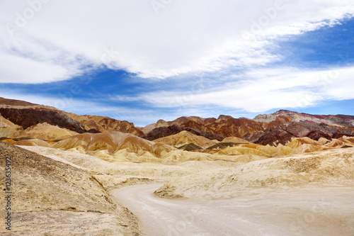 Famous Twenty Mule Teams road in Death Valley National Park