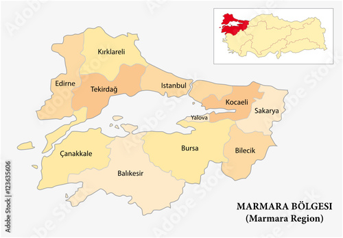 Marmara Region map photo