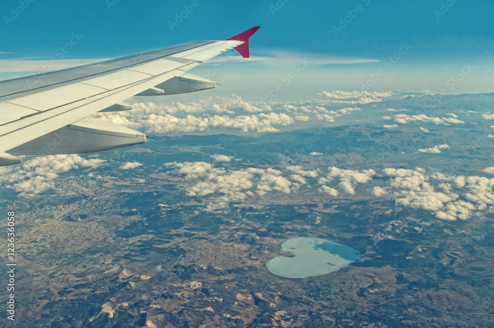 aerial view of nature from plane window aerial view of nature from plane window
