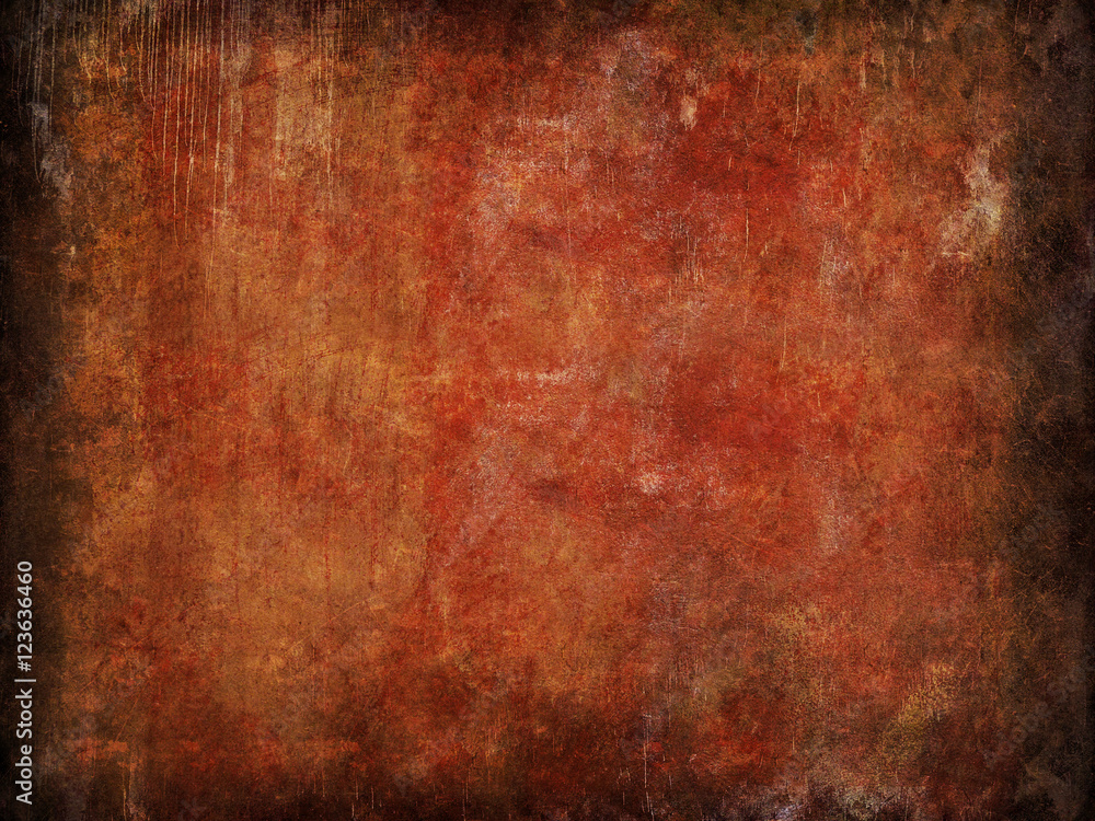 Brown Orange Abstract Background Painted Wood