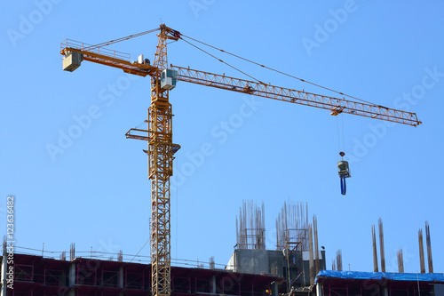 construction site building industry with machinery crane