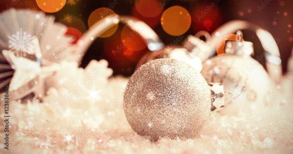 Composite image of snow falling Composite image of snow falling