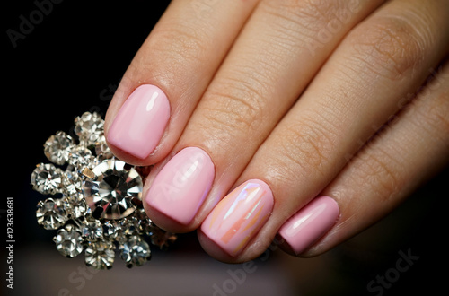 Wallpaper Mural Awesome nails and beautiful clean manicure. Nails are natural. Manicure is made using nails drill machine. Torontodigital.ca