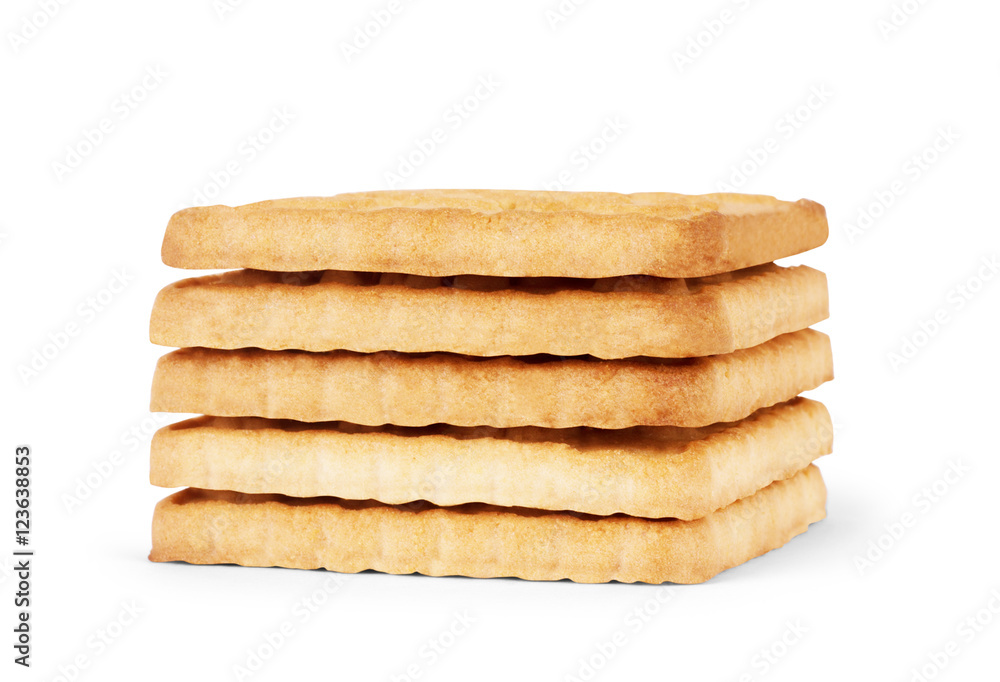 Stack of cookies isolated on white background Stack of cookies isolated on white background