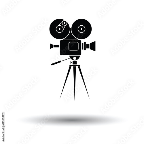 Retro cinema camera icon
