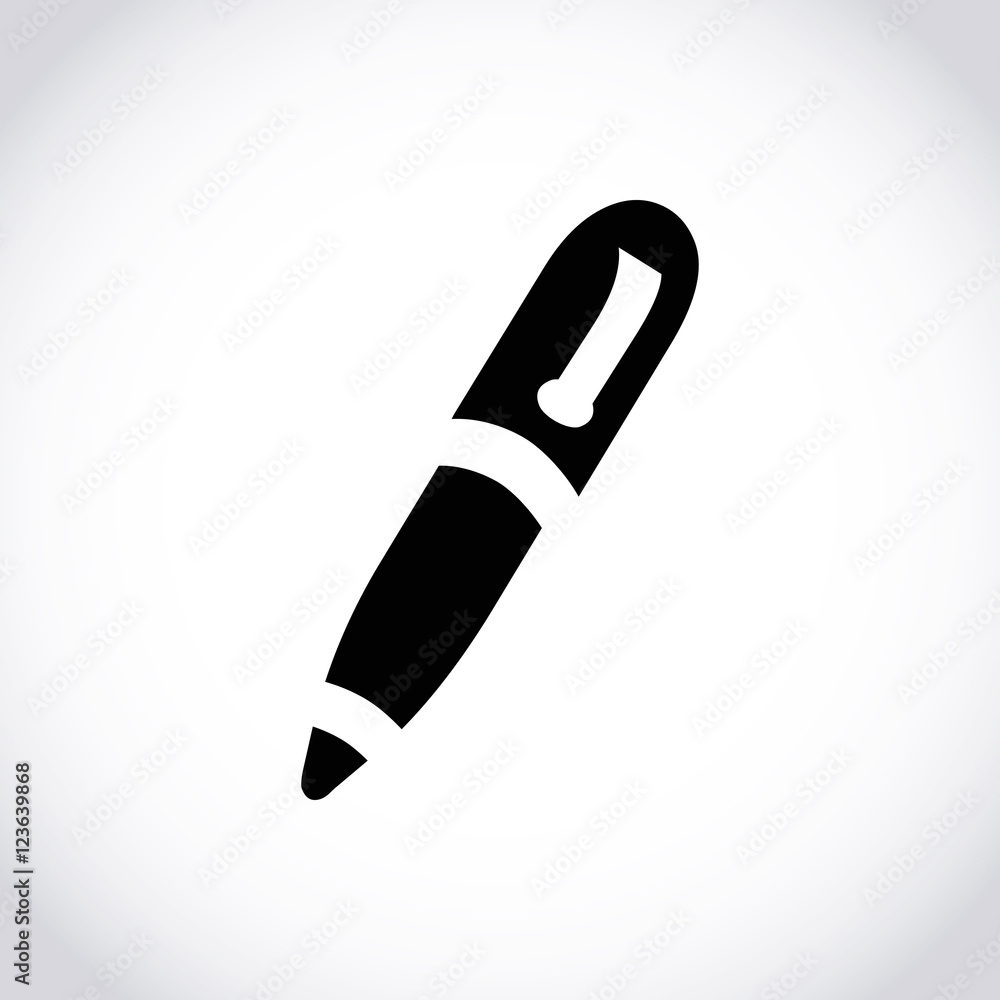 pen icon stock vector illustration flat design pen icon stock vector illustration flat design