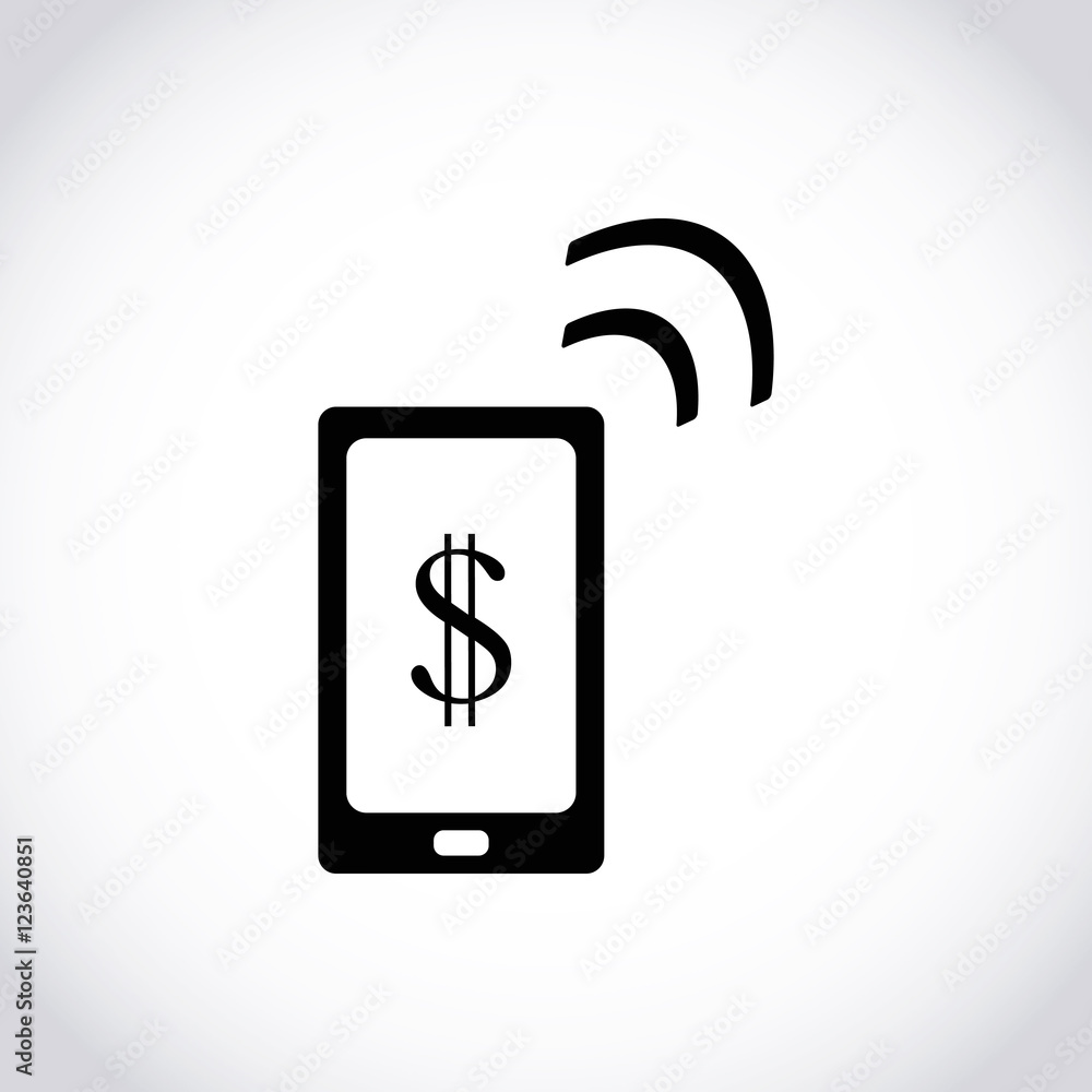 Smart phone with money dollars stock vector illustration flat design Smart phone with money dollars stock vector illustration flat design