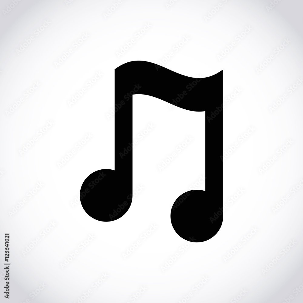 Music note icon stock vector illustration flat design Music note icon stock vector illustration flat design
