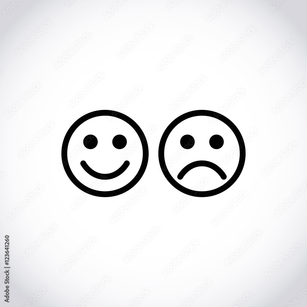 Fototapeta premium Smile icon stock vector illustration flat design