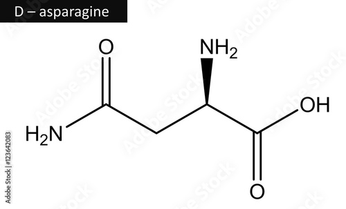 Принти на полотні Molecular structure of D - asparagine