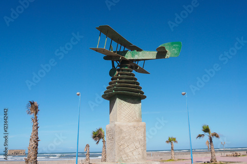 aviation monument for Antoine de Saint-Exupery in Tarfaya, Morocco