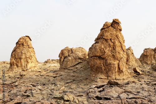 Salt pinnacles of Dallol volcano, Danakil Depression, Ethiopia