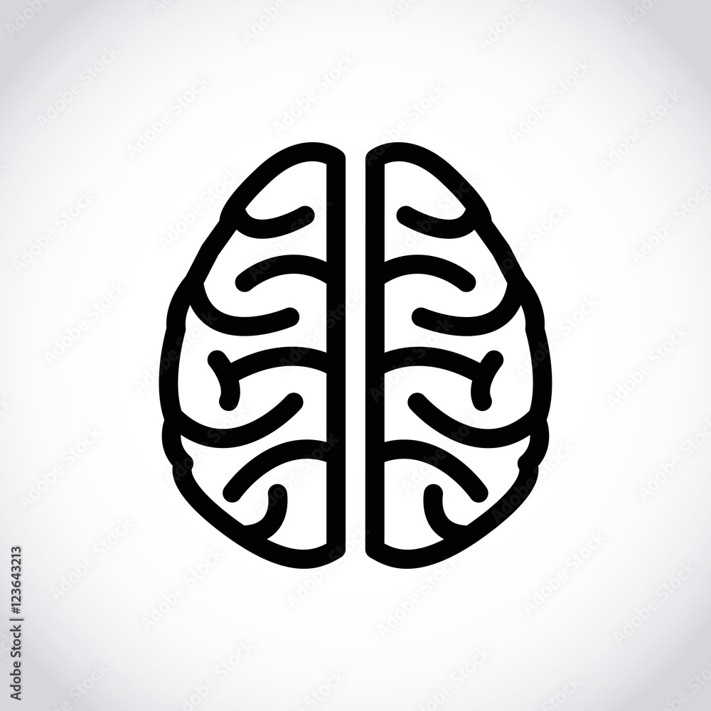 brain icon stock vector illustration flat design brain icon stock vector illustration flat design
