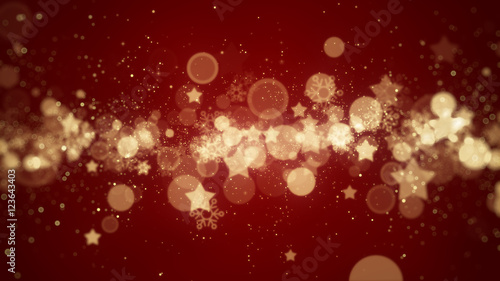 Christmas Background, snowflakes, Star, Red Christmas Background.