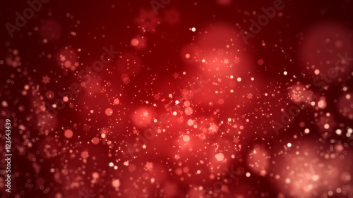 Christmas Background, Snowflakes, Star, Red Christmas Background.