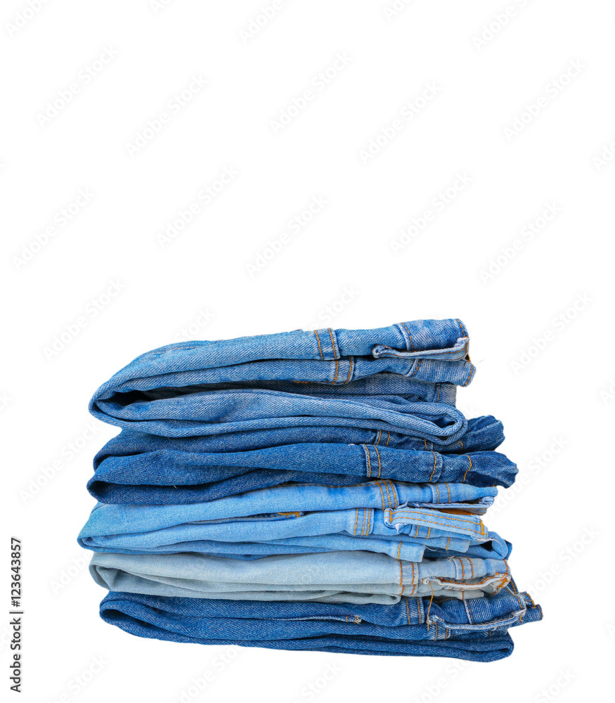 Denim jean isolated on white background Denim jean isolated on white background