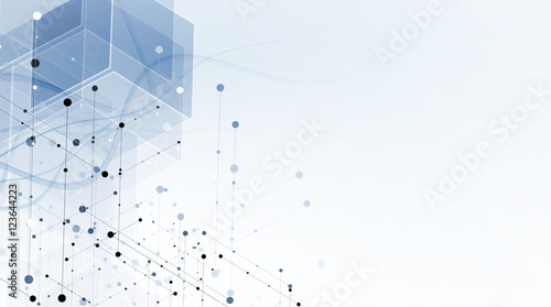 Abstract hexagon background. Technology polygonal design. Digital futuristic minimalism