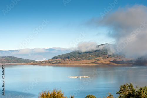 Autumn view of Batak Reservoir, Rhodopes Mountain, Bulgaria 