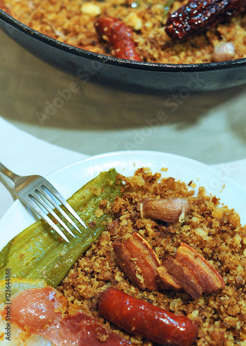 Migas de pastor, cocina española photo