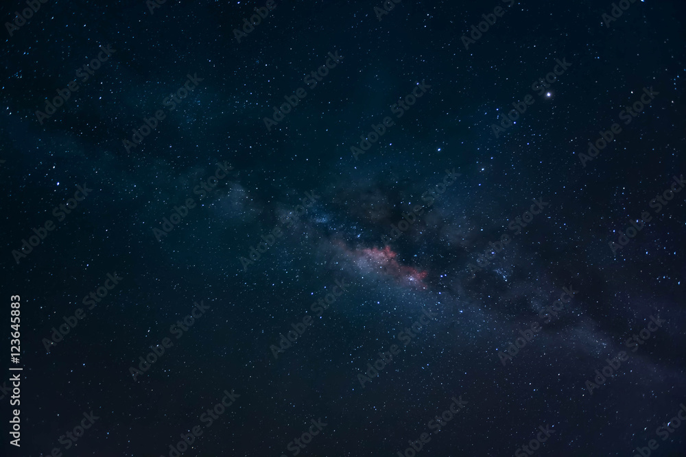 The Galaxy Milky Way, Long exposure astronomical photograph of the nebula Cygnus it taken at the gulf of Thailand.