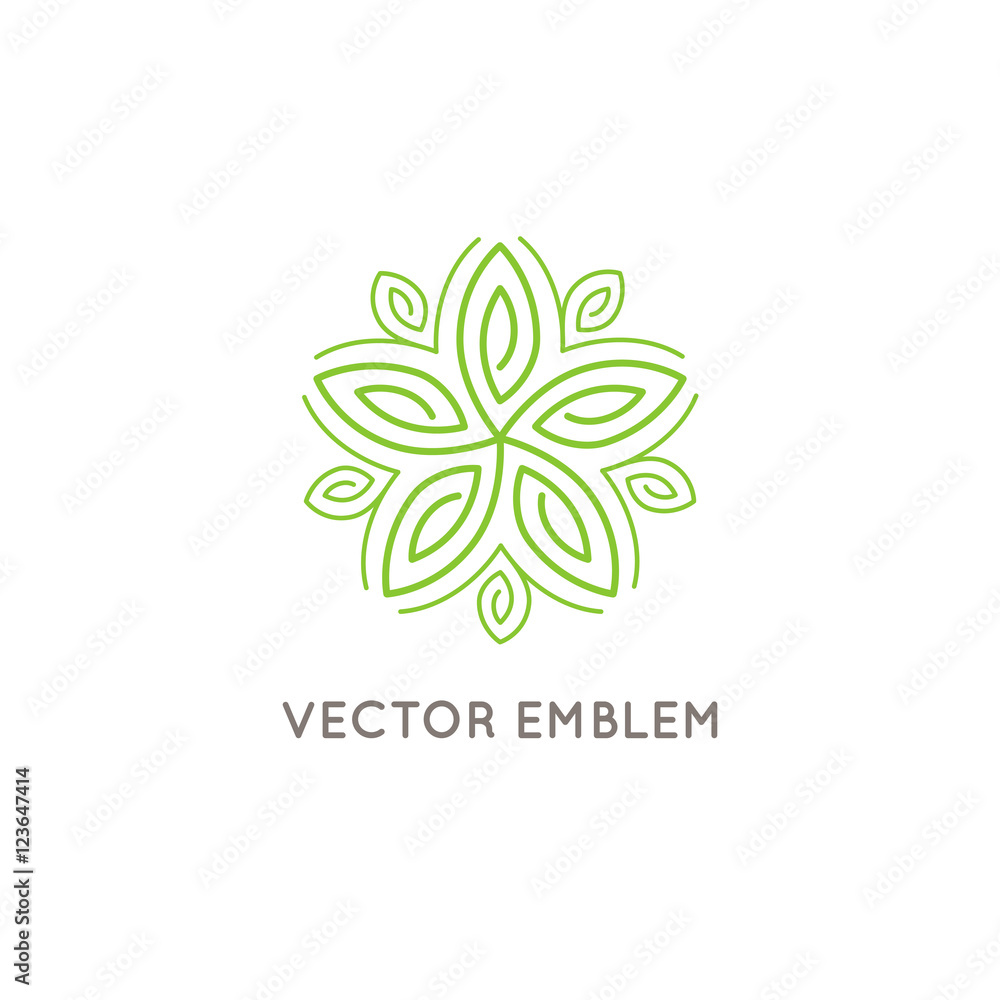 Vector logo design - cosmetics and beauty concept Vector logo design - cosmetics and beauty concept