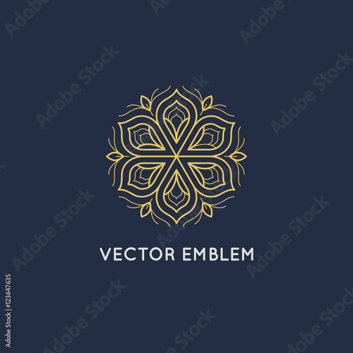 Vector logo design - luxury beauty spa concept