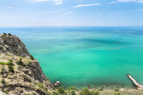 Fototapeta Naklejka Na Ścianę i Meble -  the turquoise waters of Crimea / photo bright summer trip to the