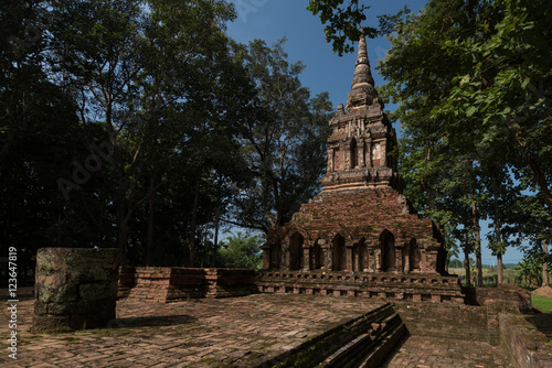 Ancient pagoda at Wat pha sak temple,Chiang san,Thailand © mkitina4