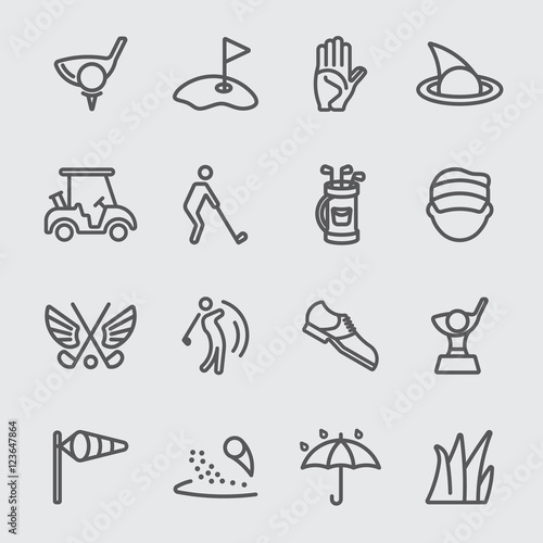 Golf line icon