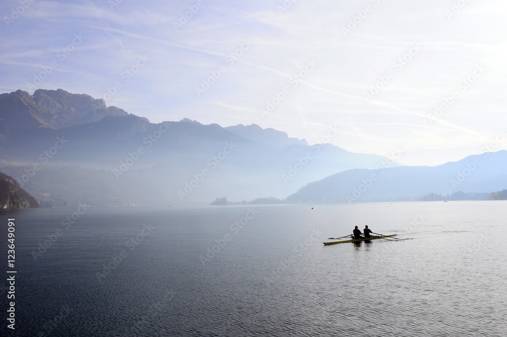 Fototapeta premium Annecy lake landscape in France