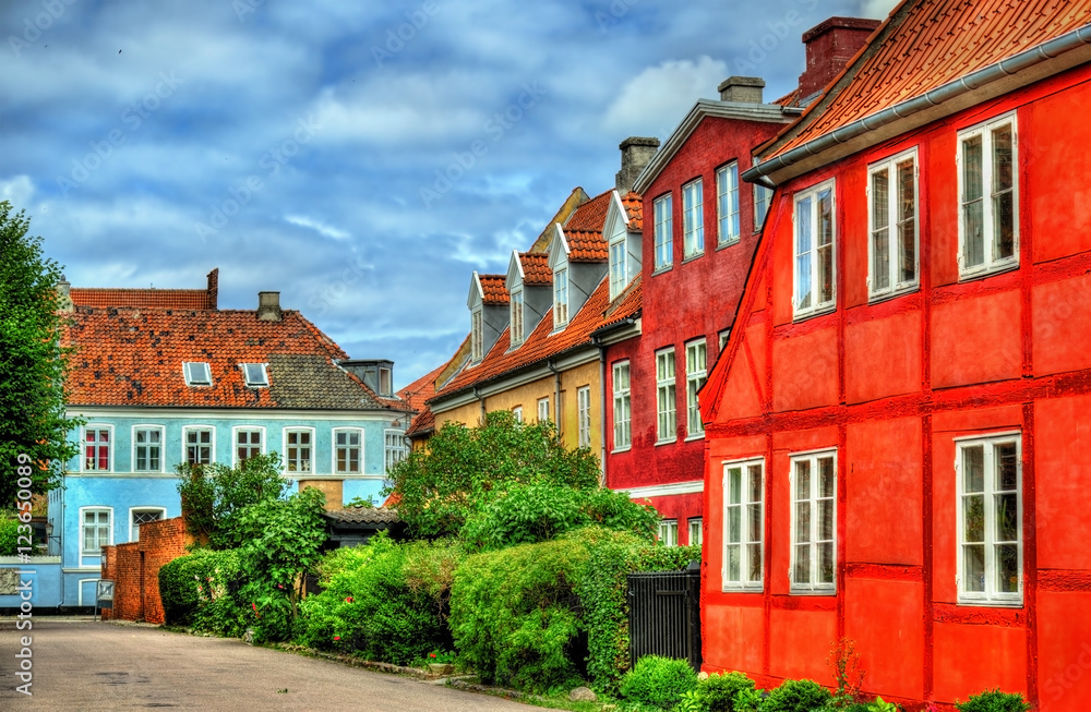 Buildings in the old town of Helsingor - Denmark Buildings in the old town of Helsingor - Denmark