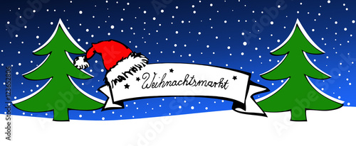 Schild Weihnachtsmarkt