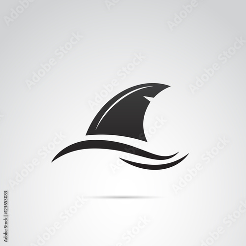 Fotografia Shark's fin vector icon.