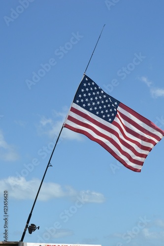 US FLAG -Fishing Pole