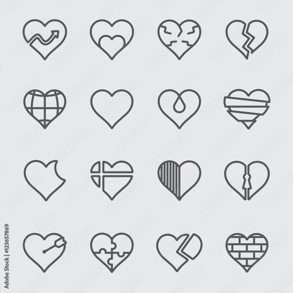 Heart line icon Heart line icon