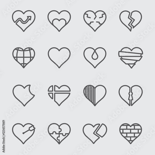 Heart line icon