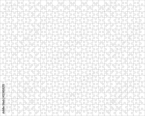 500 Puzzle Pieces Vector Template