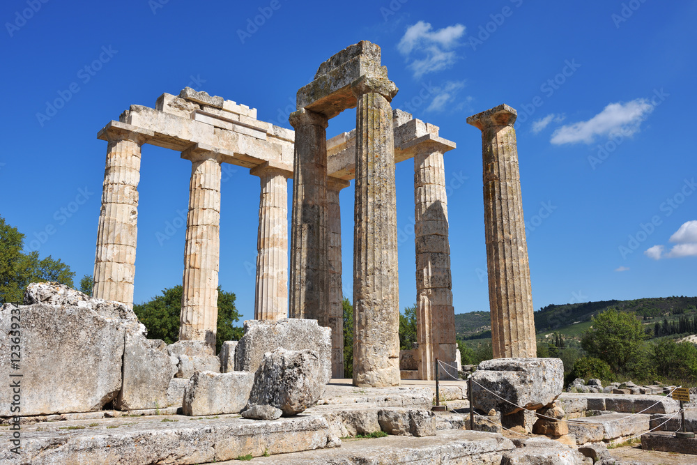 Temple of Zeus in Nemea, Peloponnese, Greece