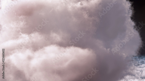 White clouds in blue sky 3d rendering