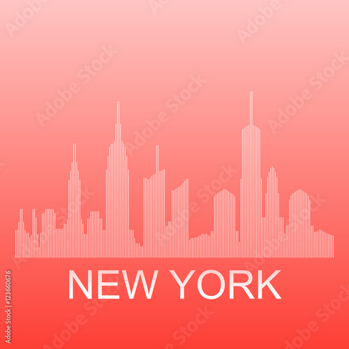 Technology image of New York. The concept vector illustration eps10. Abstract background.