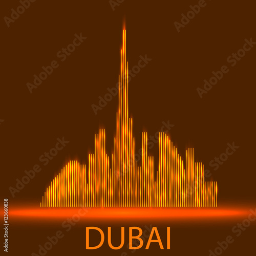 Technology image of Dubai. The concept vector illustration eps10