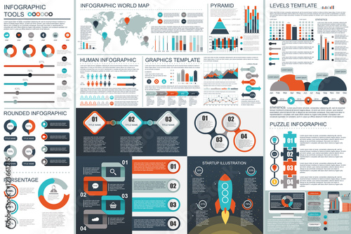 Bundle Infographic teamwork elements