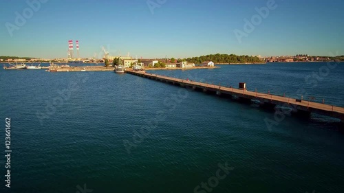Wallpaper Mural Large industrial dock aerial footage Torontodigital.ca