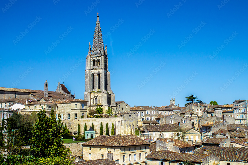 view of Saint Emilion, Bordeaux, France