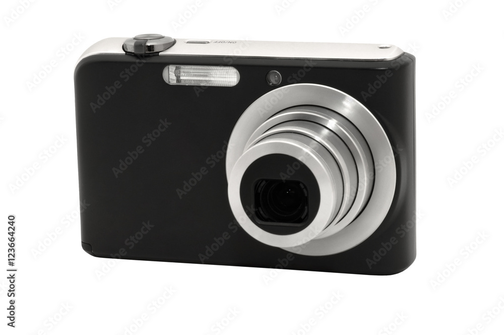 Digital compact camera, isolated on white background Digital compact camera, isolated on white background