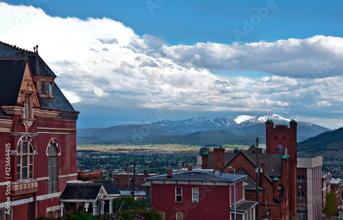 Fotografia Historic red brick buildings in Butte Montana