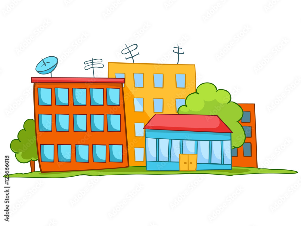 Cartoon illustration House Cartoon illustration House