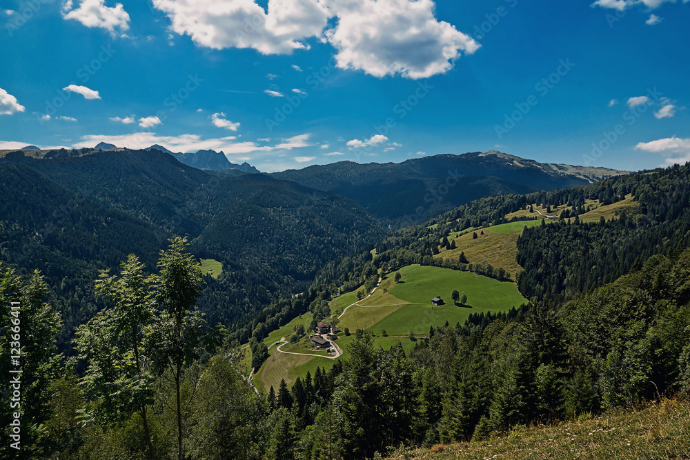 Obraz premium Blick von der Winkelmoosalm